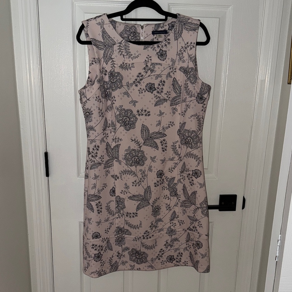Tommy Hilfiger Blush Pink Floral Midi Sheath Dress